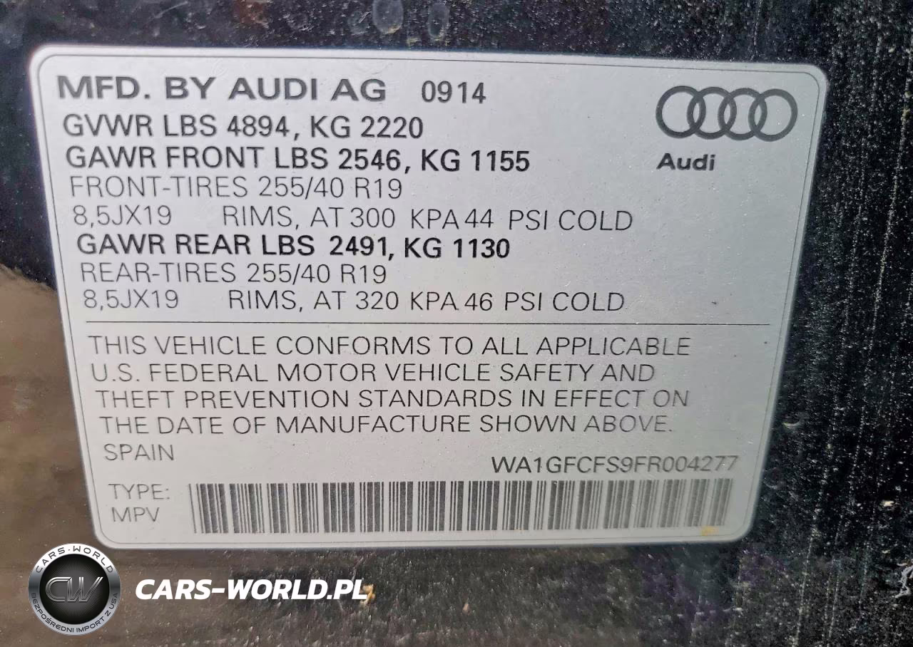 2015 Audi Q3 Prestige VIN:WA1GFCFS9FR004277 - 13
