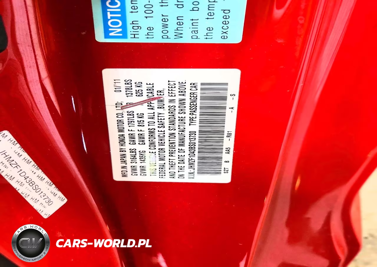 2011 Honda Cr-Z VIN:JHMZF1D43BS013730 - 13