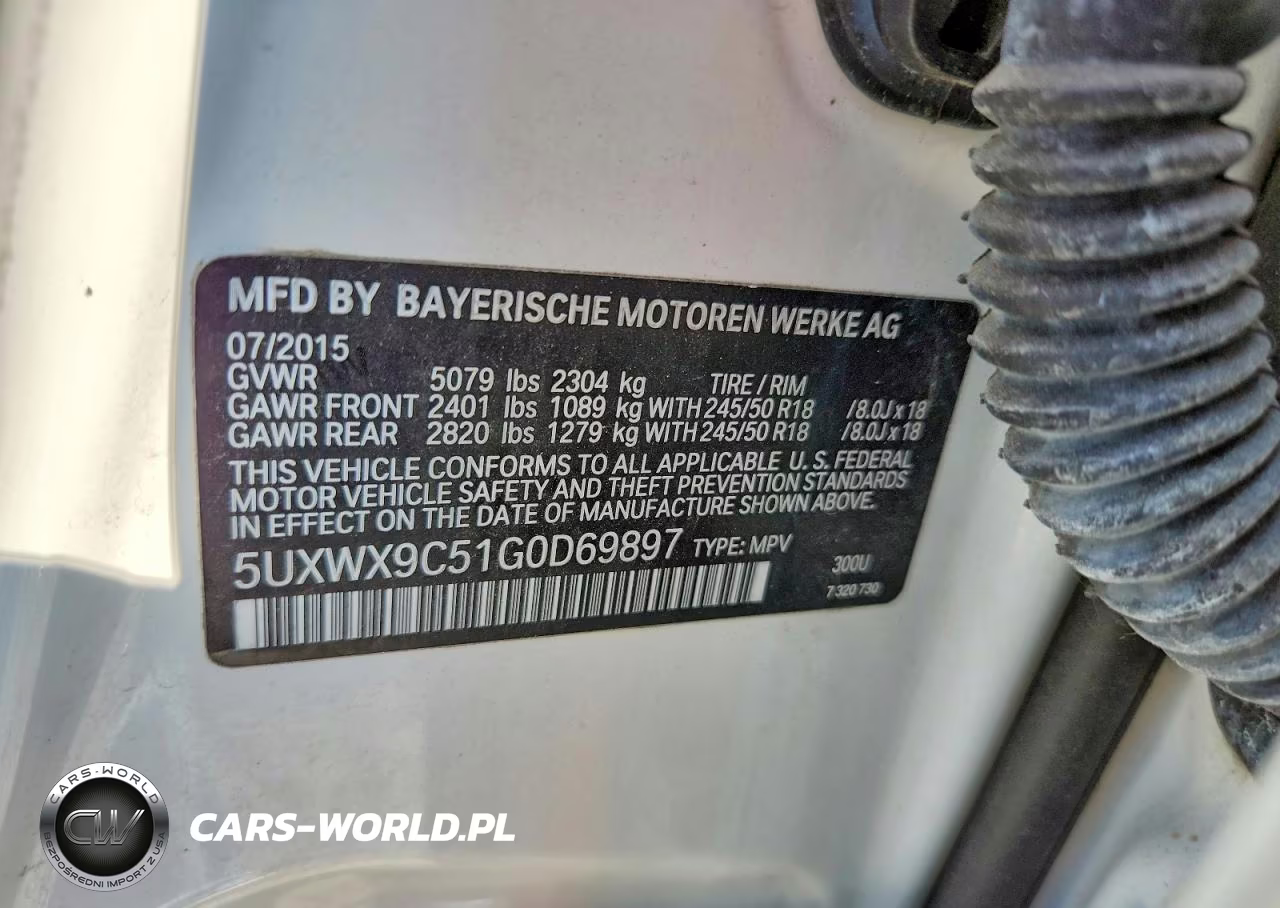 2016 BMW X3 xDrive28I VIN:5UXWX9C51G0D69897 - 12