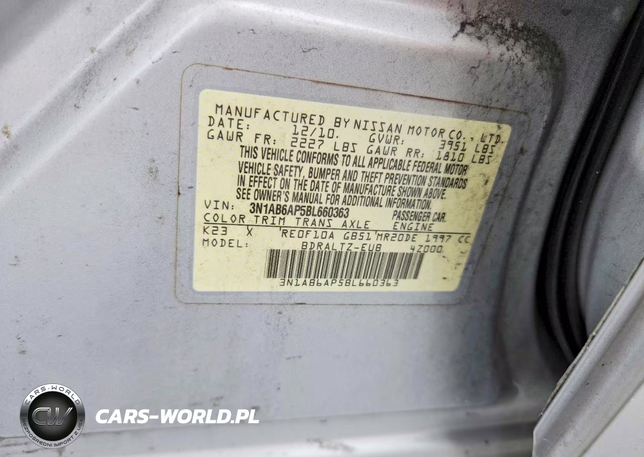 2011 Nissan Sentra 2.0 VIN:3N1AB6AP5BL660363 - 12