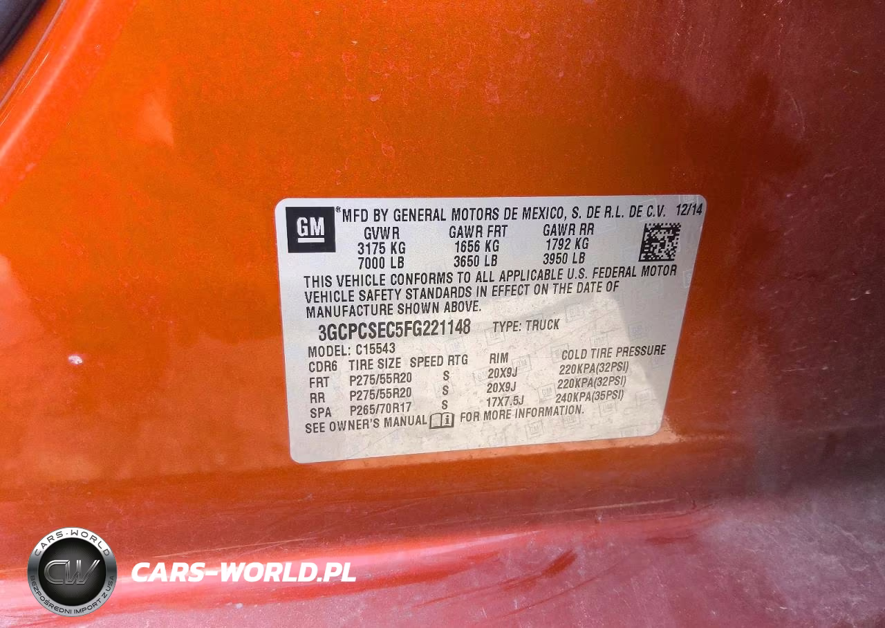 2015 Chevrolet Silverado C1500 Ltz VIN:3GCPCSEC5FG221148 - 12