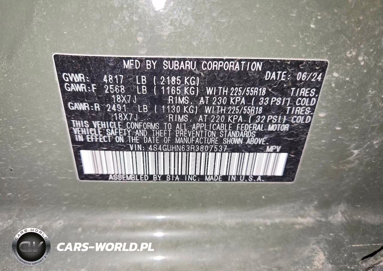 2024 Subaru Crosstrek Limited VIN:4S4GUHN63R3807537 - 13
