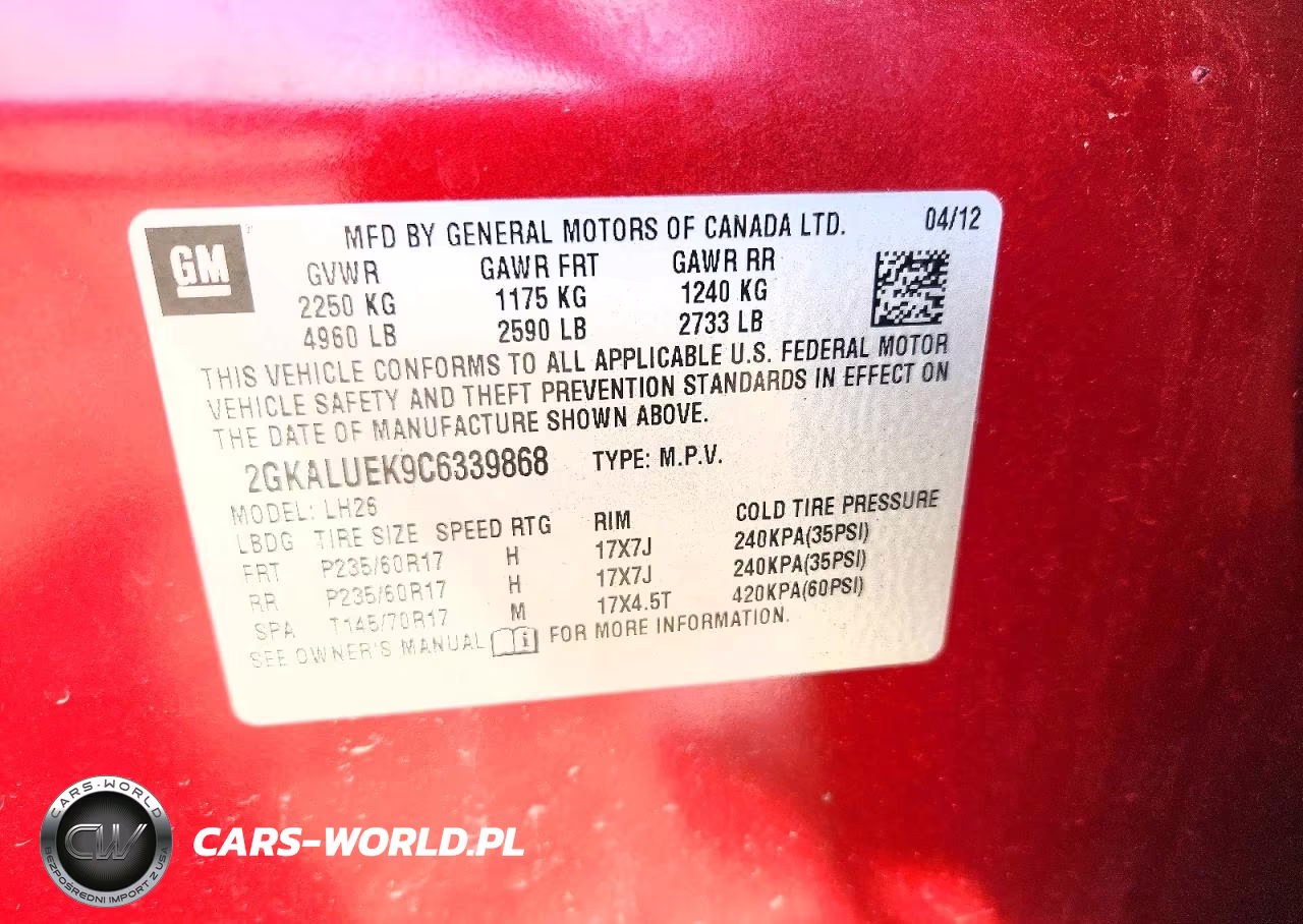 2012 GMC Terrain Slt VIN:2GKALUEK9C6339868 - 13