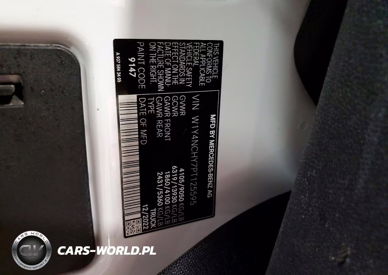 2023 Mercedes-Benz Sprinter 2500 VIN:W1Y4NCHY7PT125595 - 14