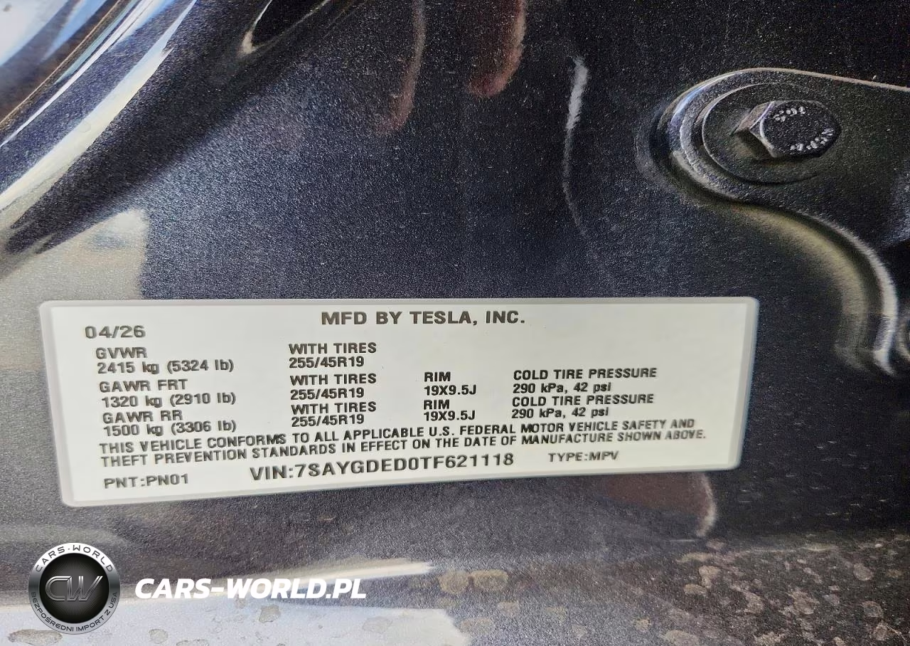 2026 Tesla Model Y VIN:7SAYGDED0TF621118 - 12