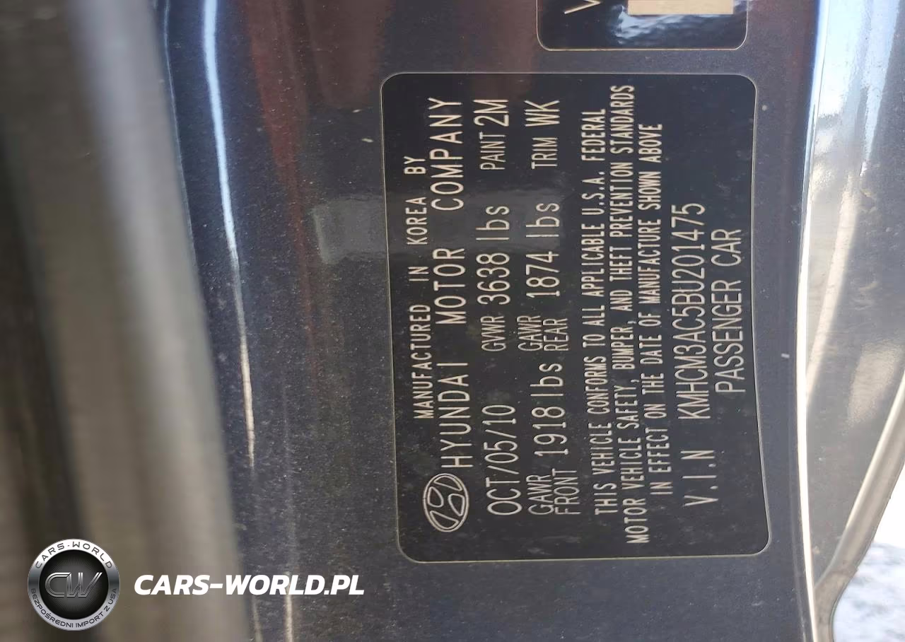 2011 Hyundai Accent Gs VIN:KMHCM3AC5BU201475 - 12