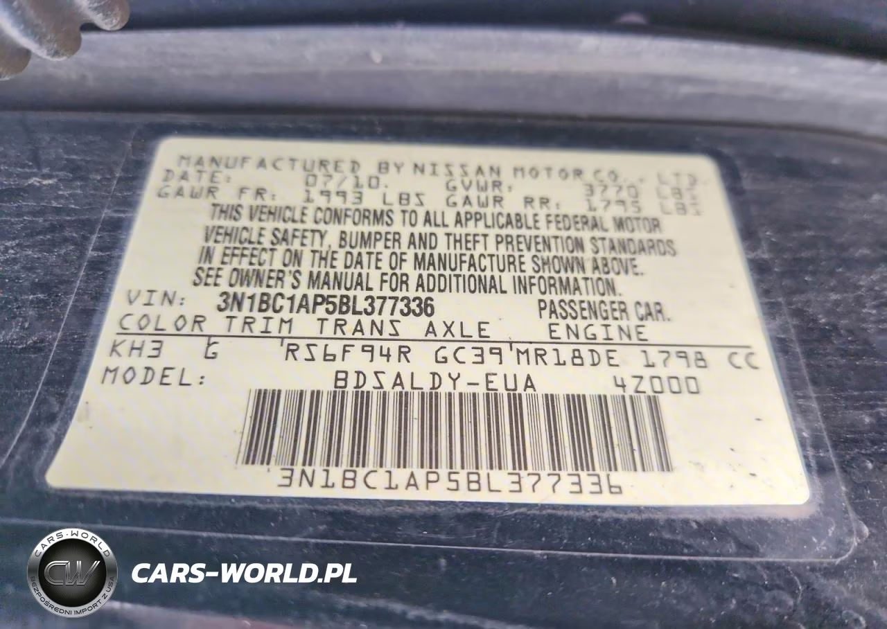 2011 Nissan Versa 1.8 S VIN:3N1BC1AP5BL377336 - 13