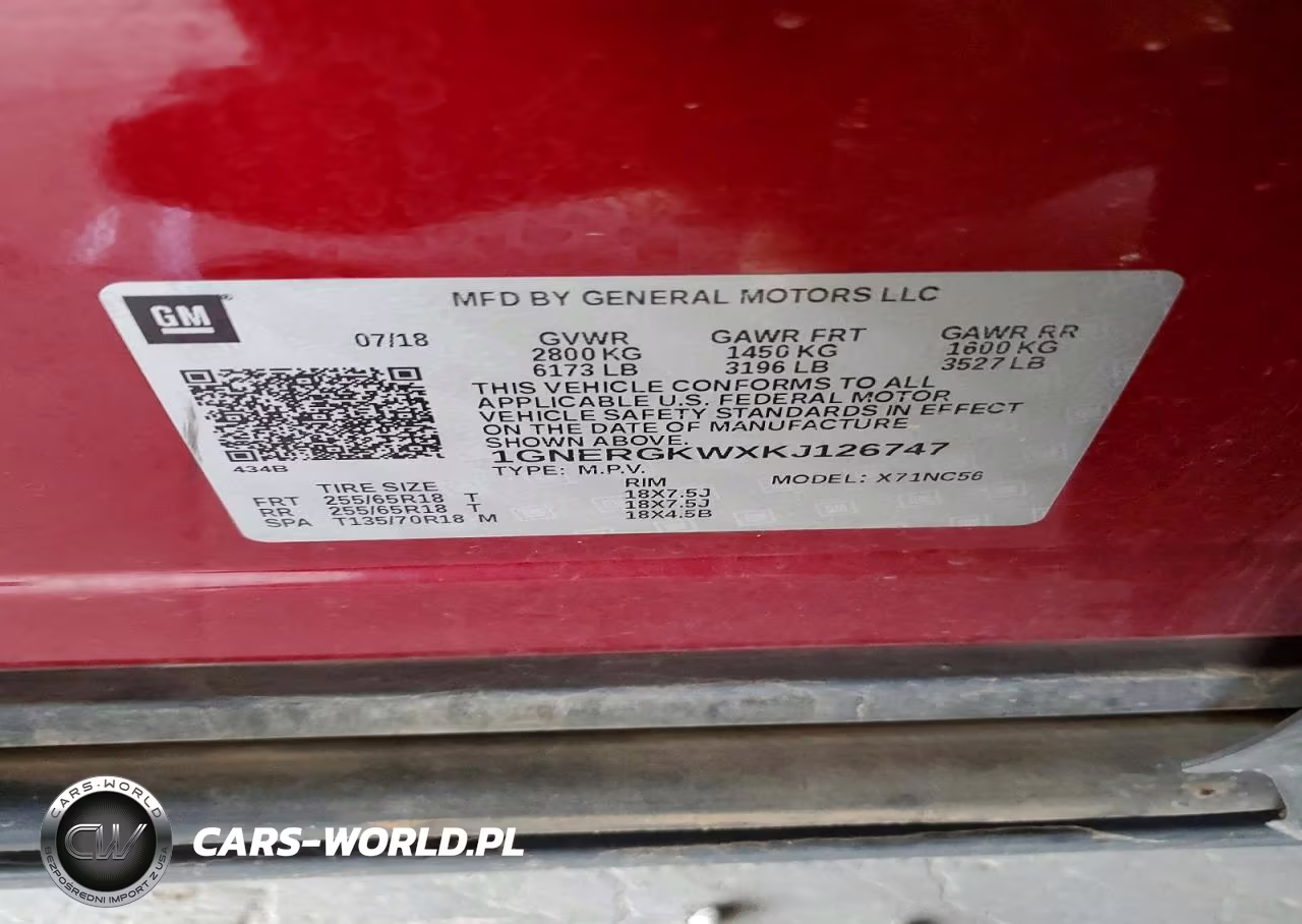 2019 Chevrolet Traverse Lt VIN:1GNERGKWXKJ126747 - 13