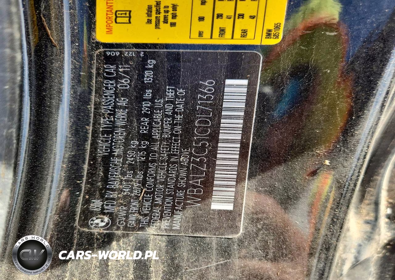 2012 BMW 650 I VIN:WBALZ3C51CDL71366 - 12