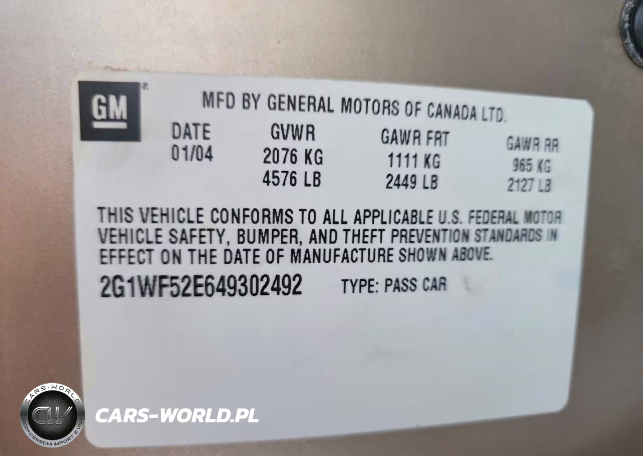 2004 Chevrolet Impala VIN:2G1WF52E649302492 - 13