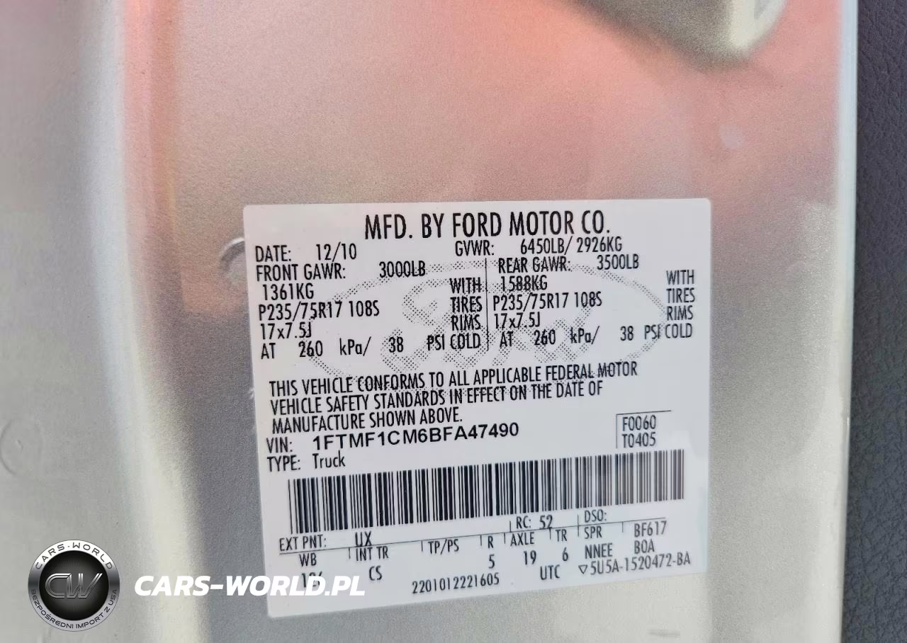 2011 Ford F150 VIN:1FTMF1CM6BFA47490 - 12
