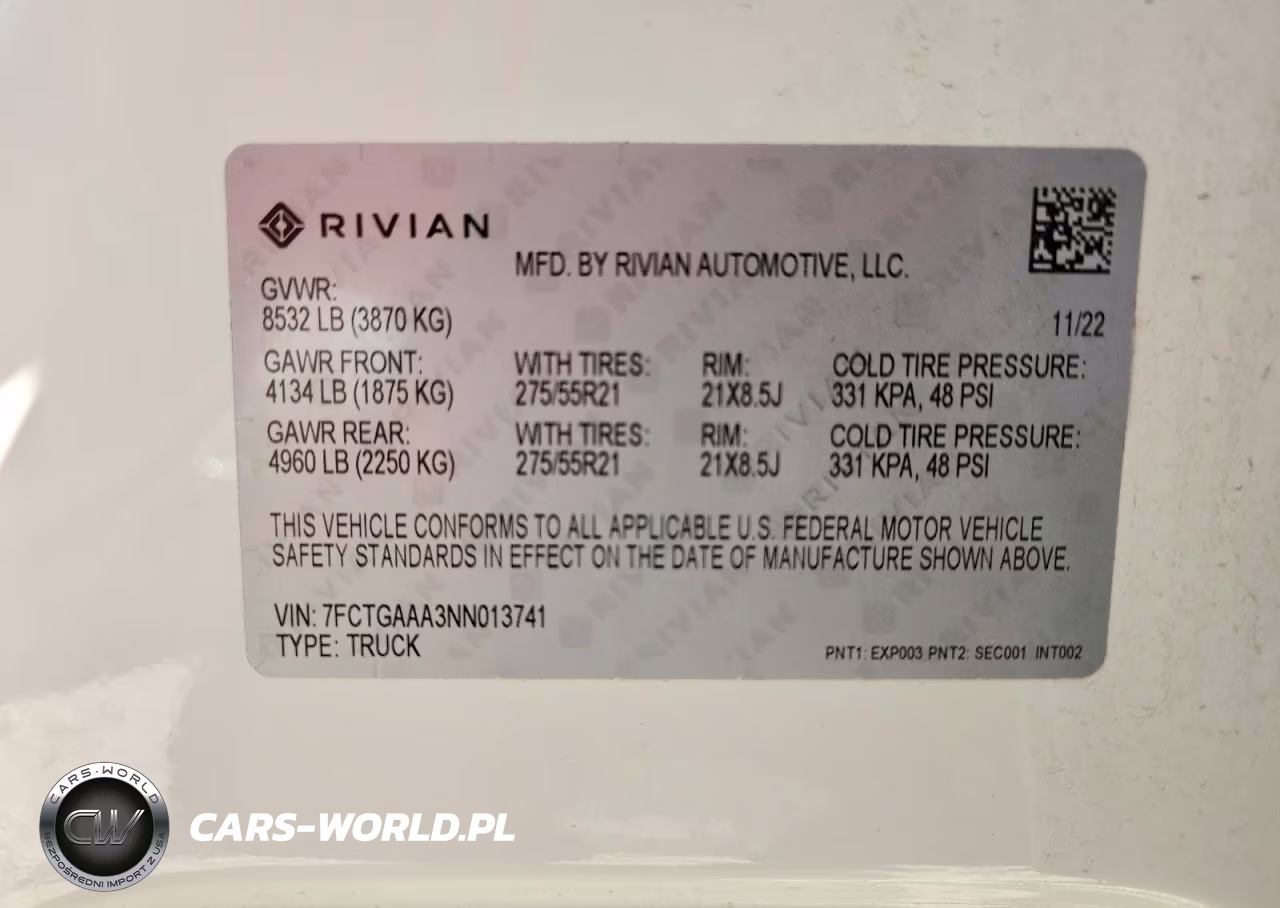 2022 Rivian R1T Adventure VIN:7FCTGAAA3NN013741 - 13