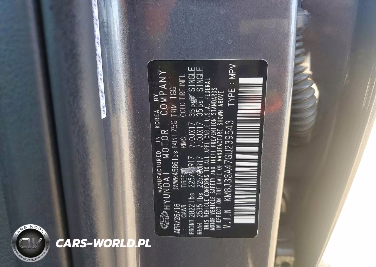 2016 Hyundai Tucson Se VIN:KM8J33A47GU239543 - 13