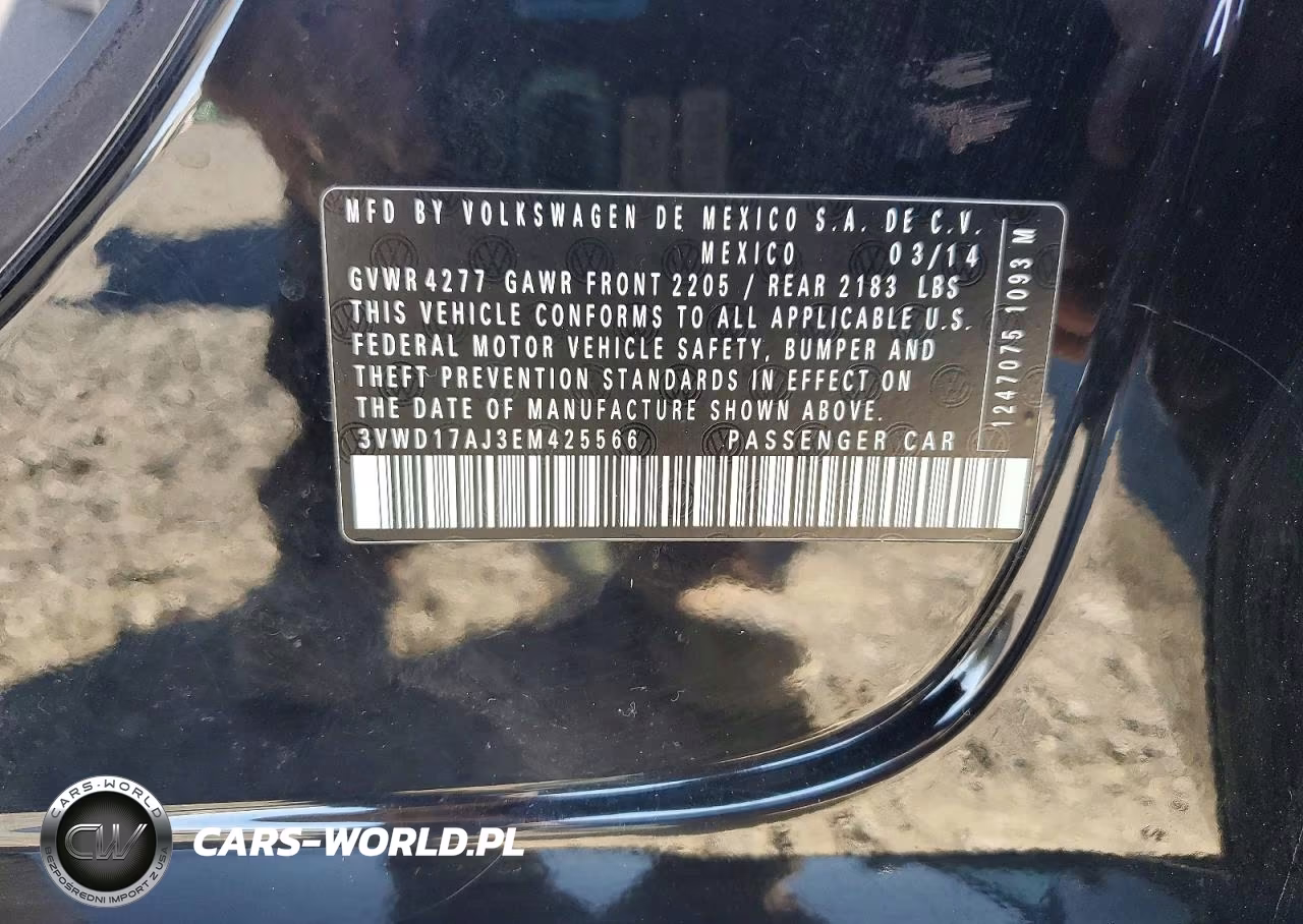 2014 Volkswagen Jetta Se VIN:3VWD17AJ3EM425566 - 12