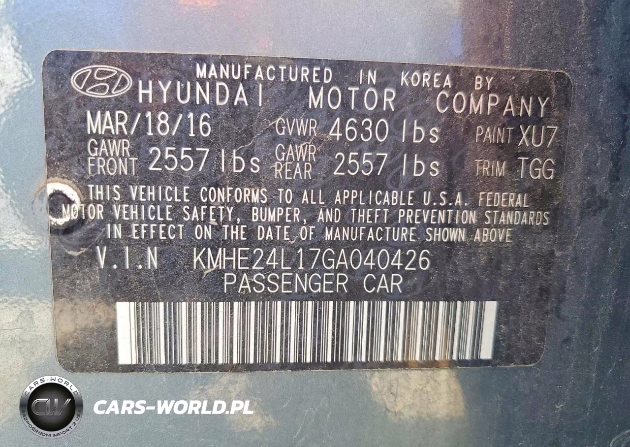 2016 Hyundai Sonata Hybrid Se VIN:KMHE24L17GA040426 - 12