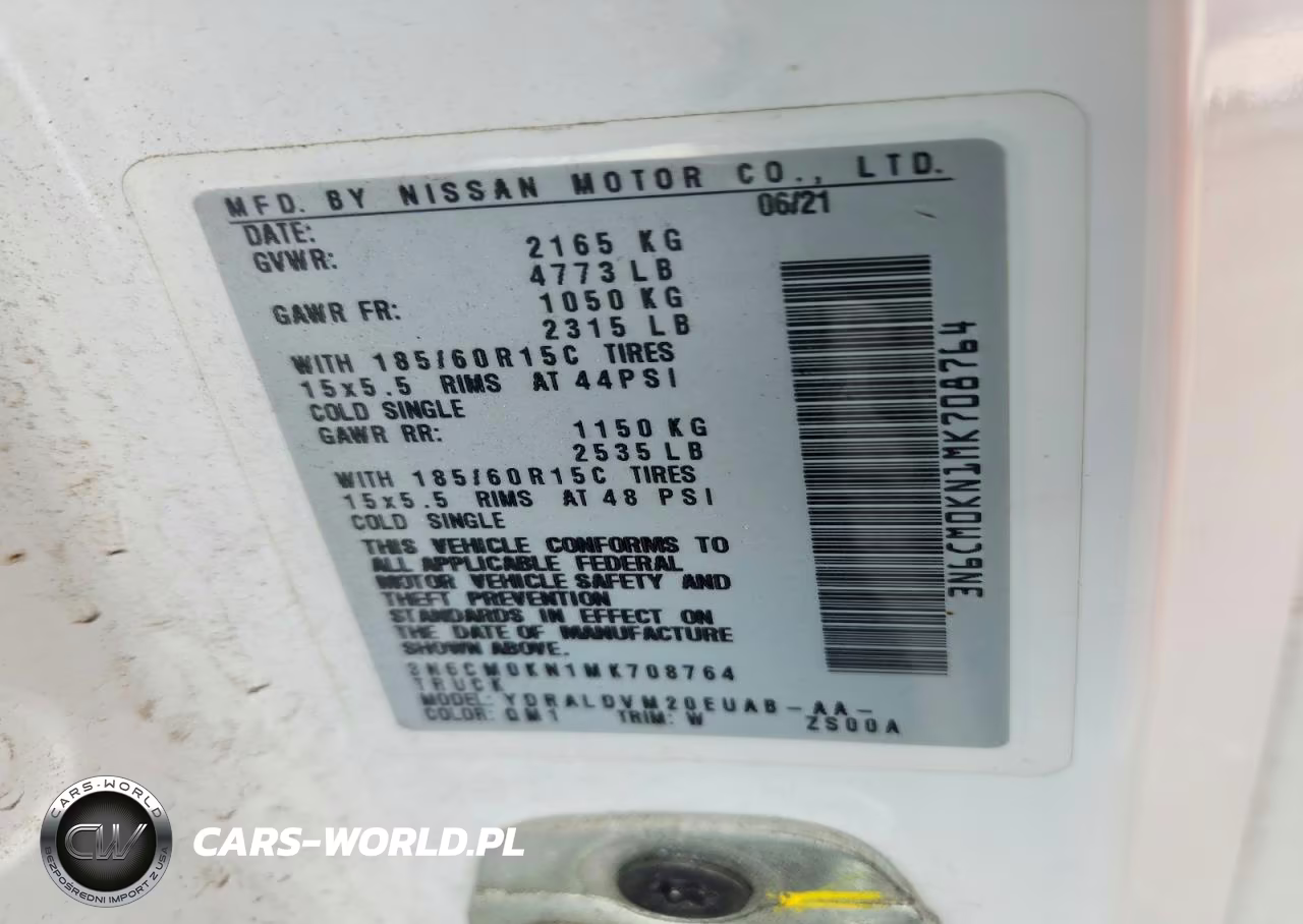 2021 Nissan Nv200 S Delivery Van VIN:3N6CM0KN1MK708764 - 12