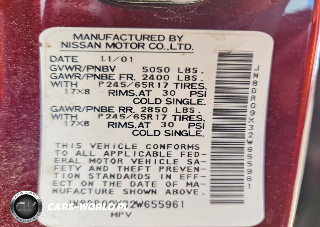 2002 Nissan Pathfinder Se VIN:JN8DR09X32W655961 - 13