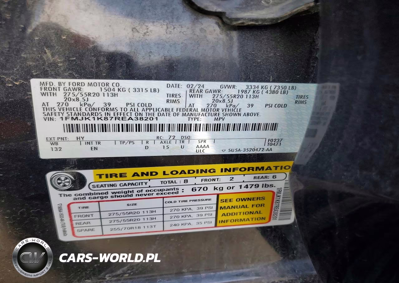 2024 Ford Expedition Max Limited VIN:1FMJK1K87REA38201 - 13