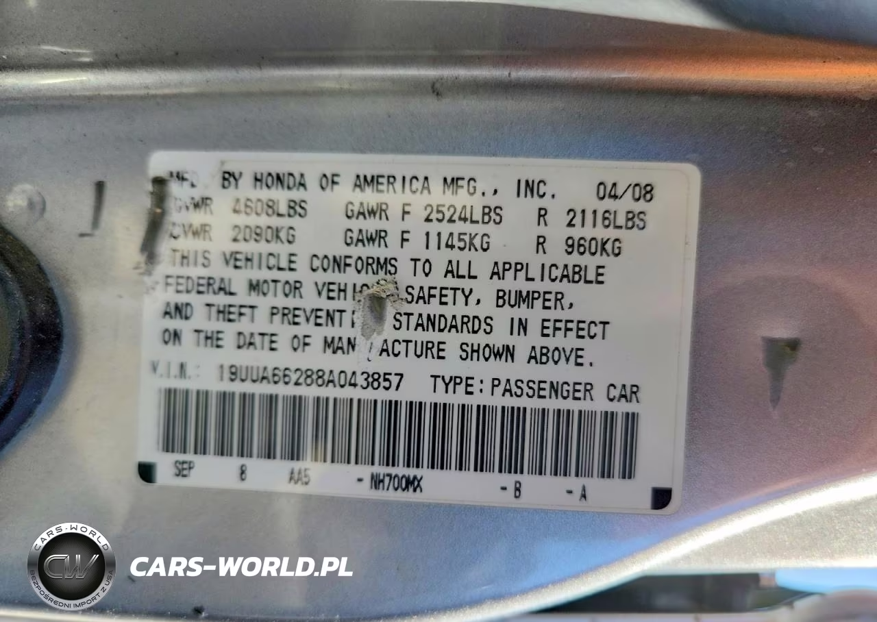 2008 Acura Tl VIN:19UUA66288A043857 - 12