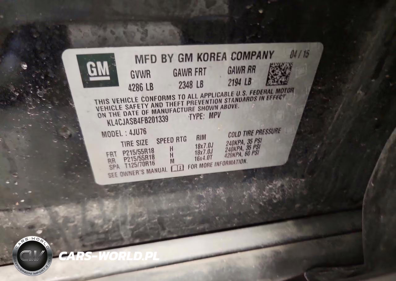 2015 Buick Encore VIN:KL4CJASB4FB201339 - 13