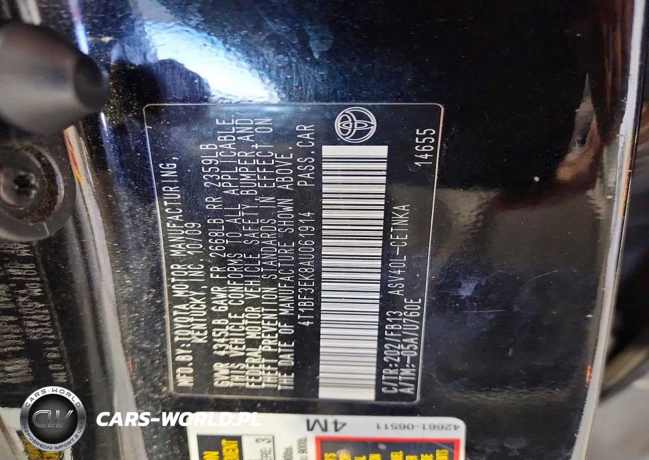 2010 Toyota Camry Le VIN:4T1BF3EK8AU061914 - 12