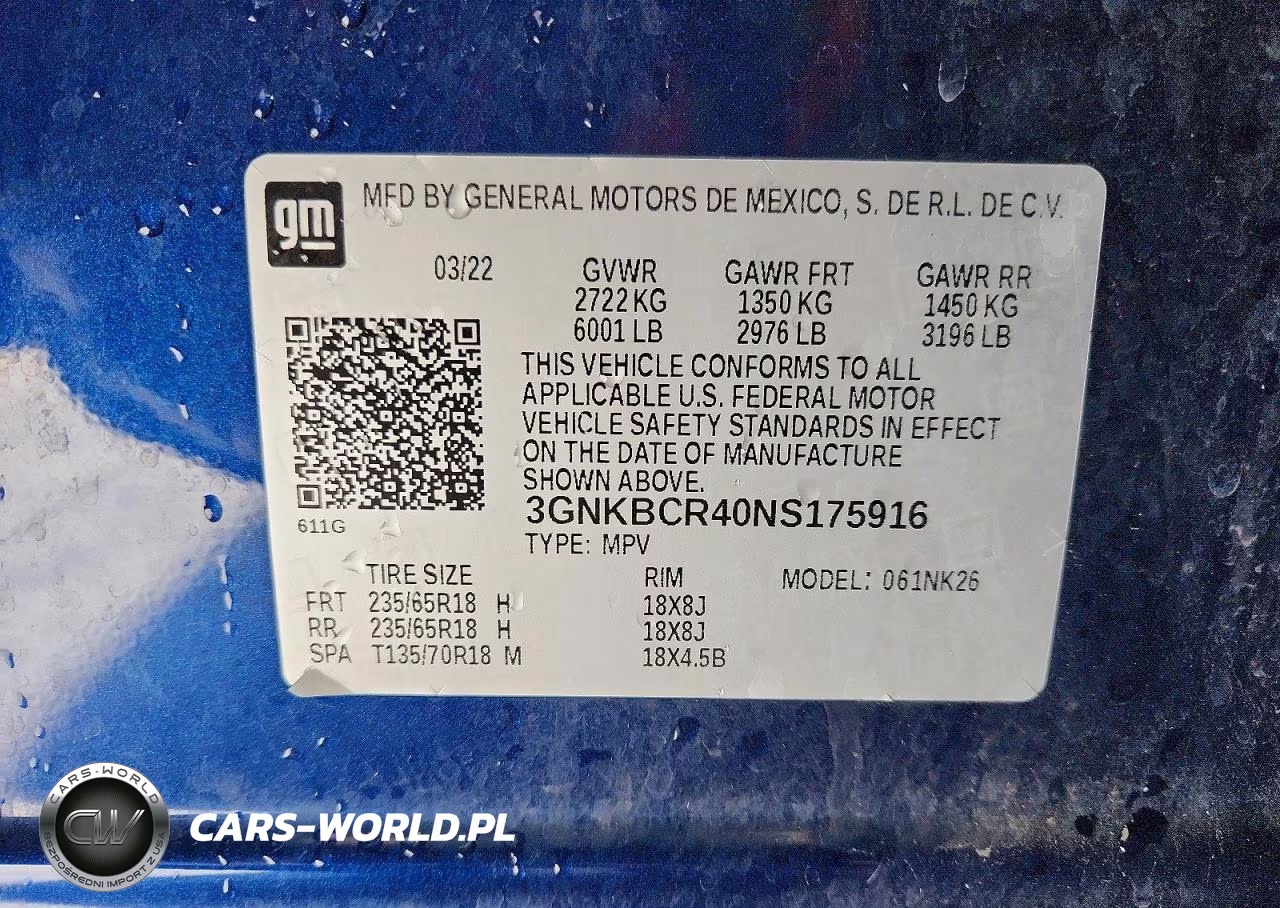 2022 Chevrolet Blazer 2Lt VIN:3GNKBCR40NS175916 - 12