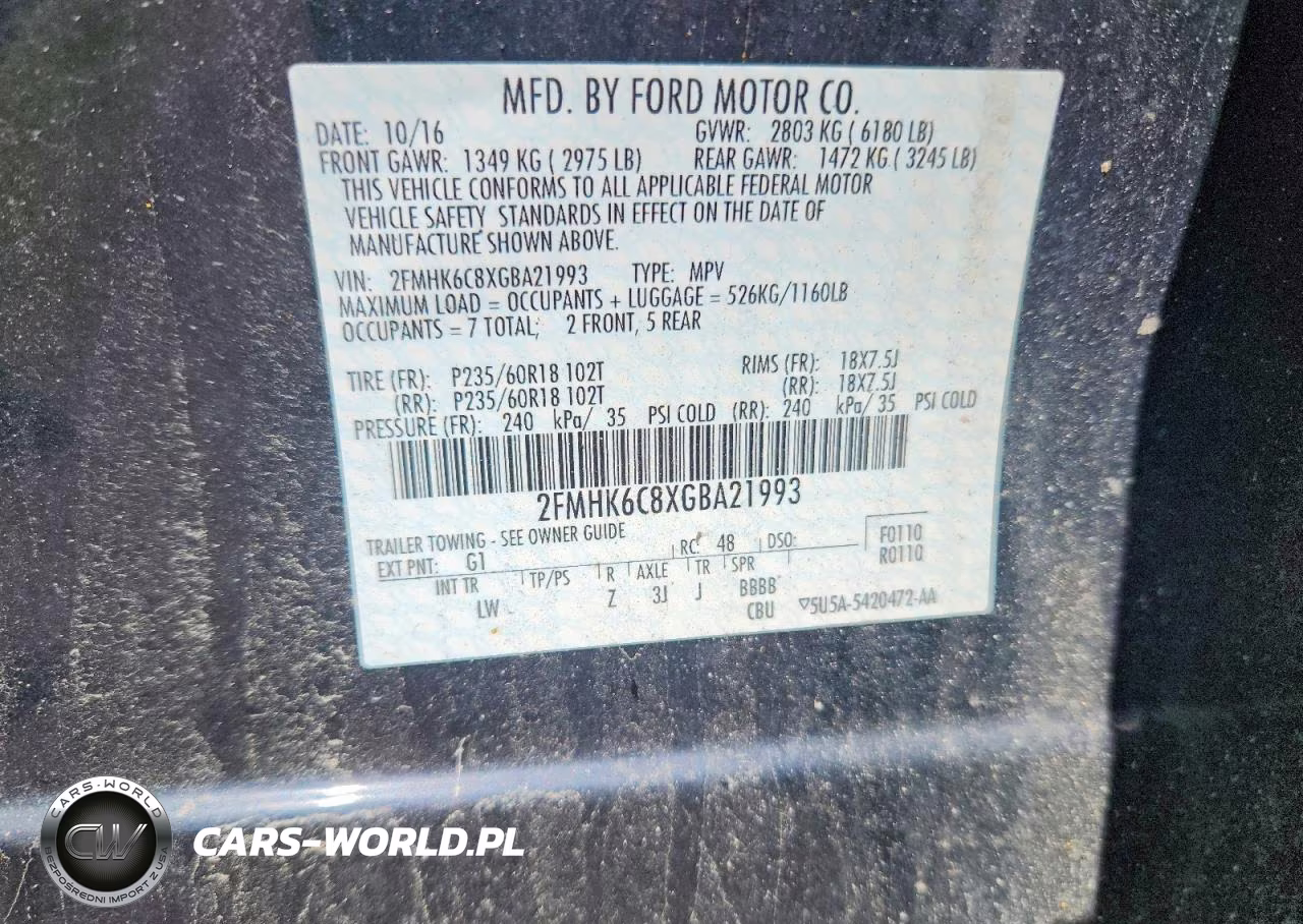 2016 Ford Flex Sel VIN:2FMHK6C8XGBA21993 - 13