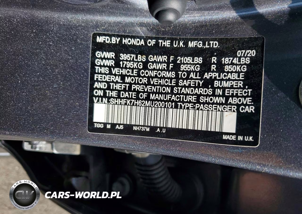 2021 Honda Civic Ex VIN:SHHFK7H62MU200101 - 12