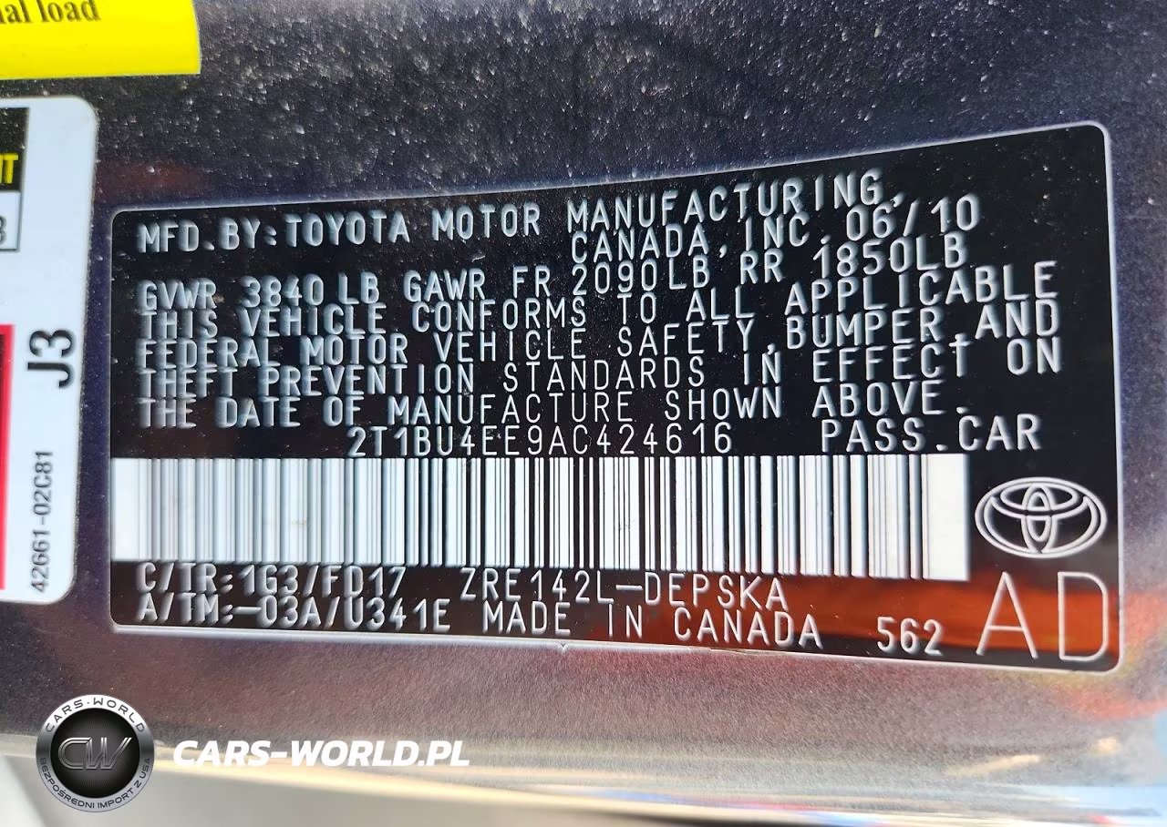 2010 Toyota Corolla S VIN:2T1BU4EE9AC424616 - 13