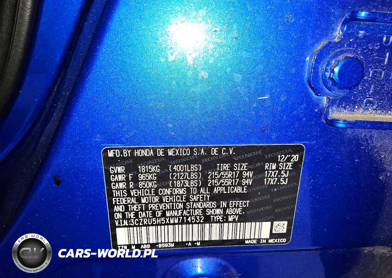 2021 Honda Hr-V Ex VIN:3CZRU5H5XMM714532 - 13