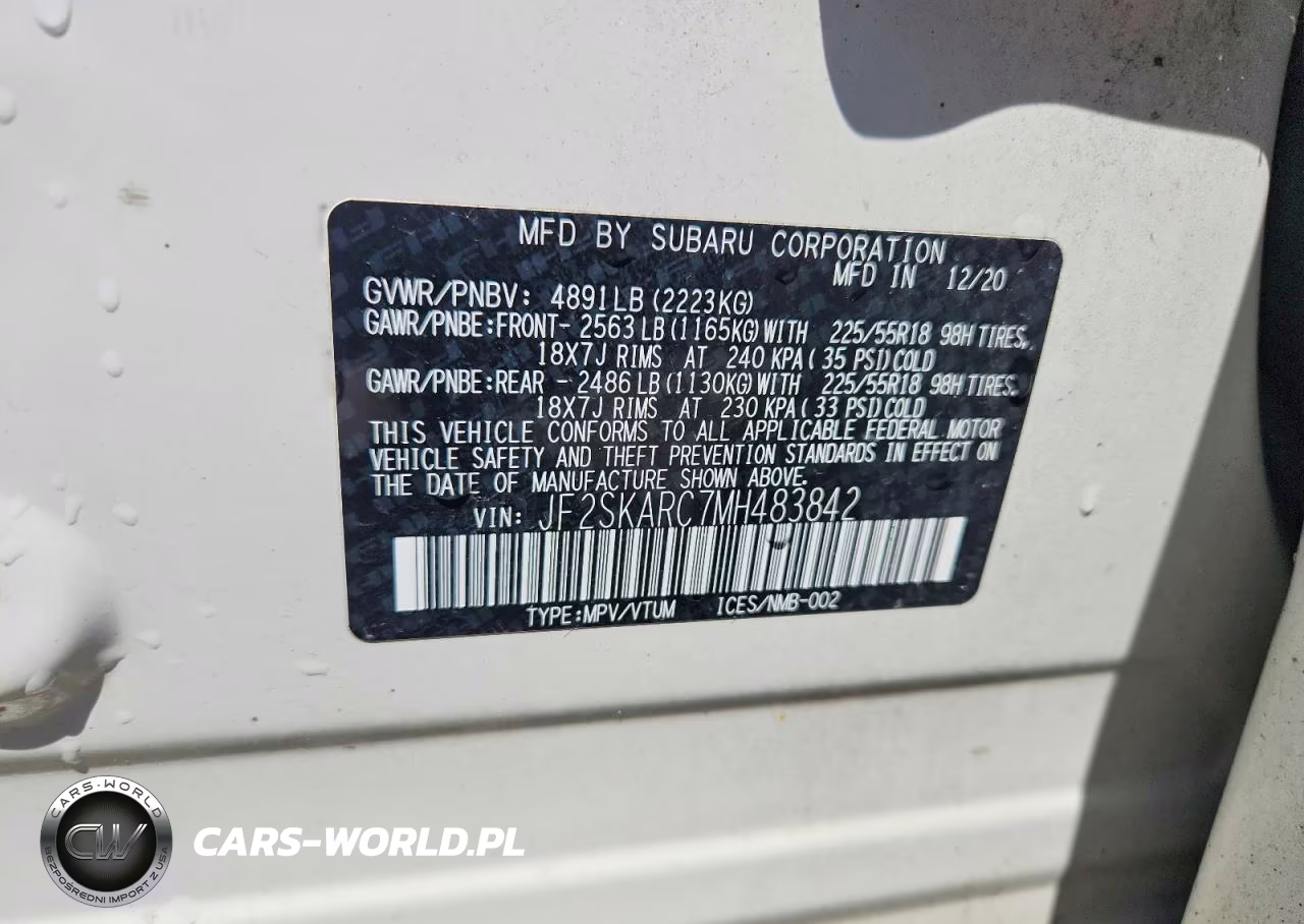 2021 Subaru Forester Sport VIN:JF2SKARC7MH483842 - 13