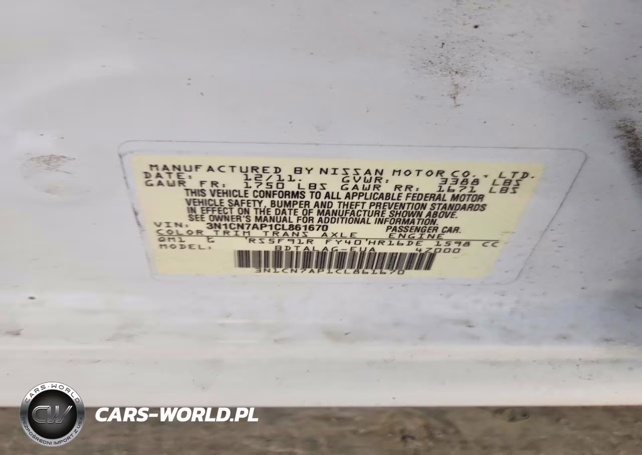 2012 Nissan Versa 1.6 S VIN:3N1CN7AP1CL861670 - 13