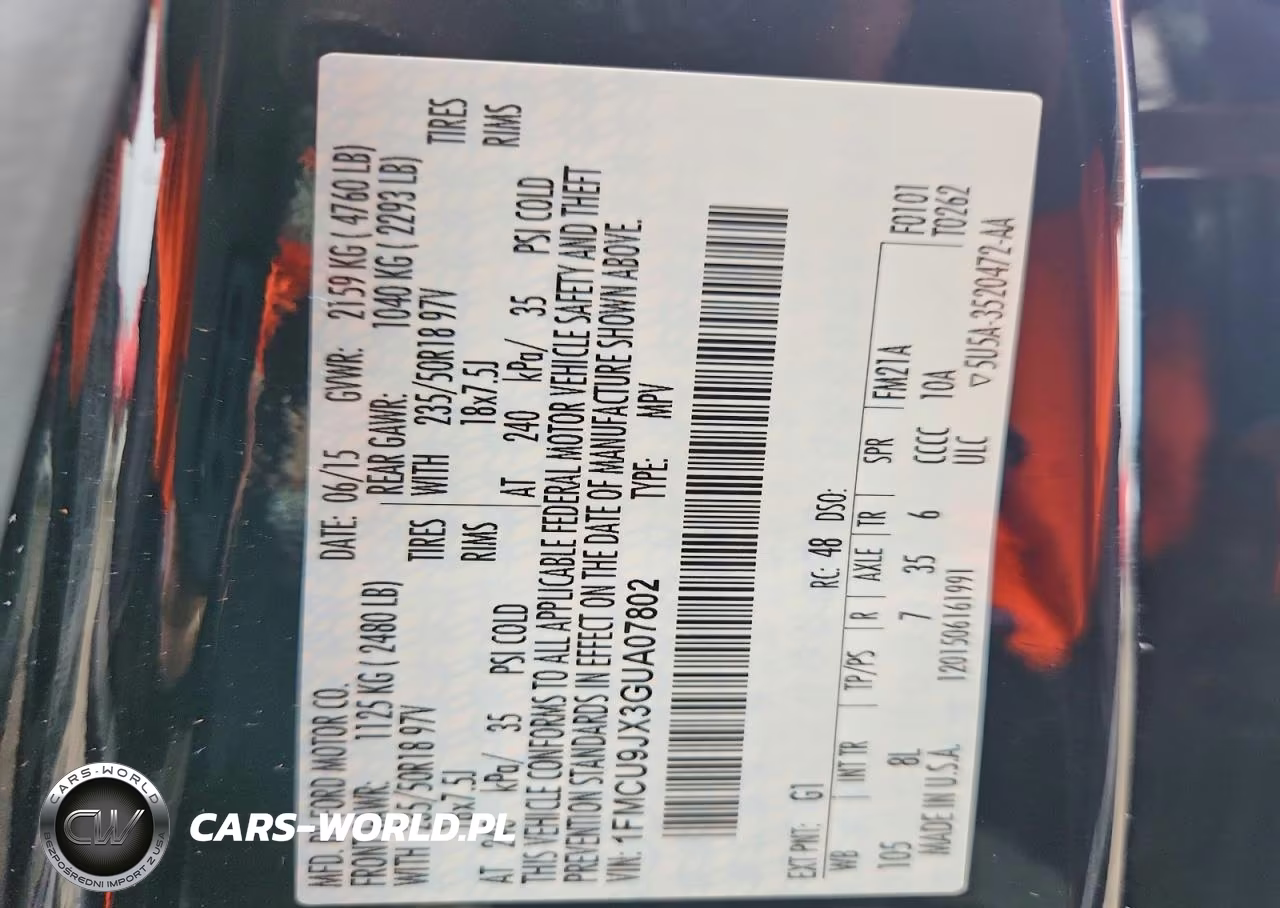 2016 Ford Escape Titanium VIN:1FMCU9JX3GUA07802 - 13