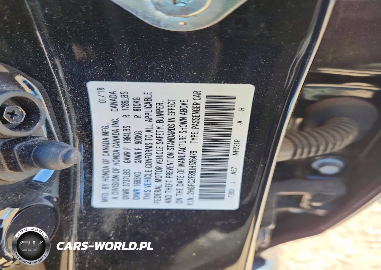2018 Honda Civic Ex VIN:2HGFC2F88JH526479 - 12