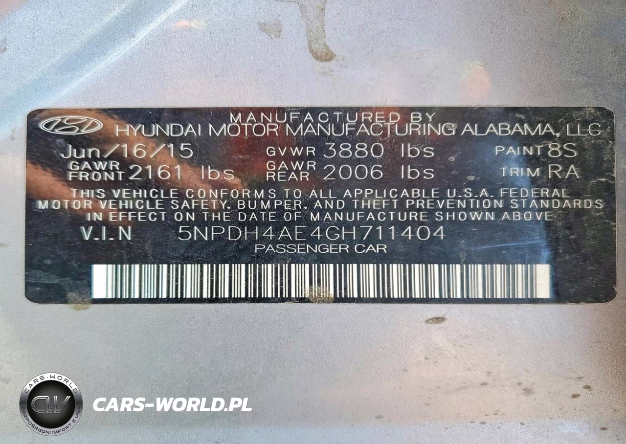 2016 Hyundai Elantra Se VIN:5NPDH4AE4GH711404 - 12