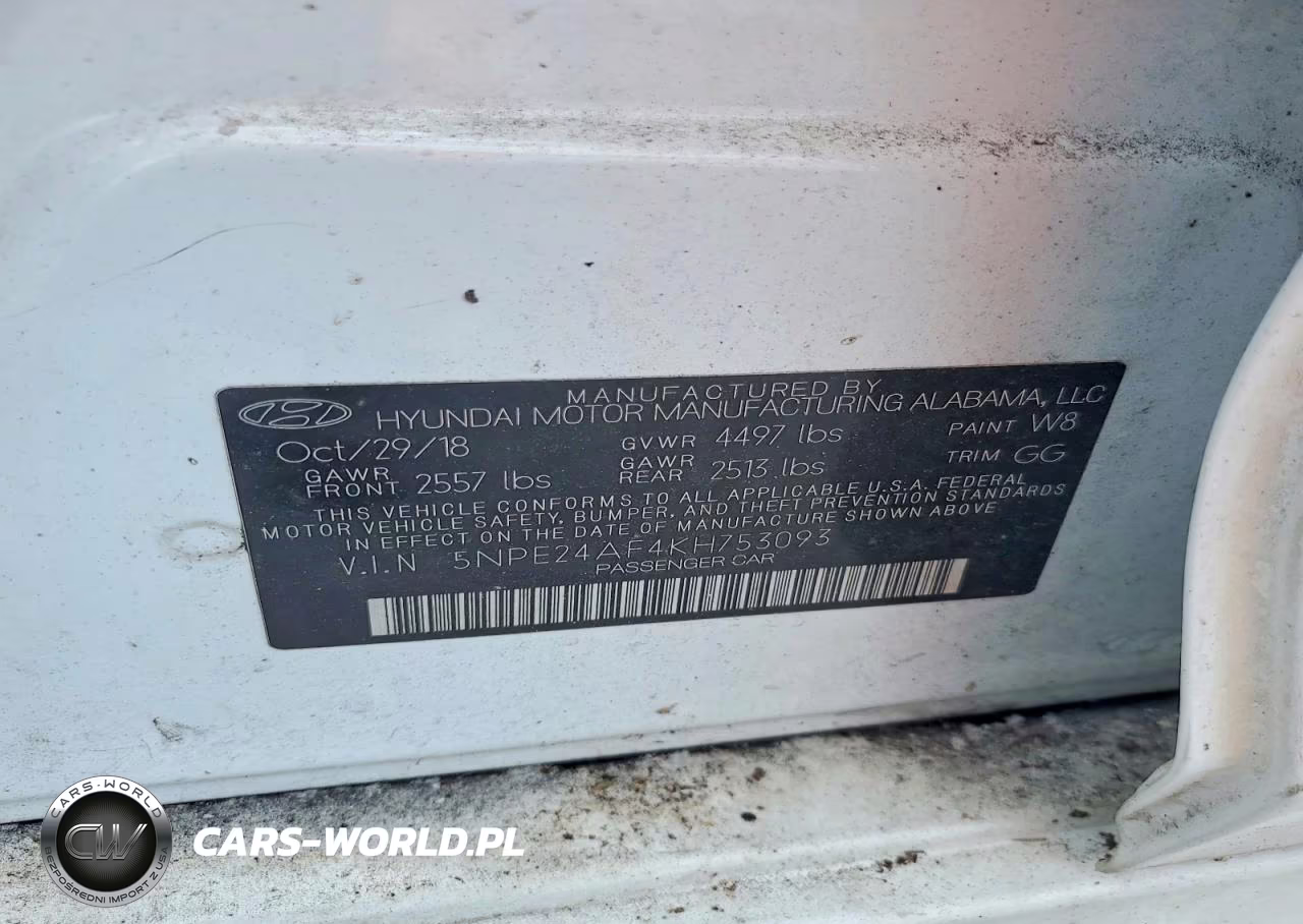 2019 Hyundai Sonata Se VIN:5NPE24AF4KH753093 - 12