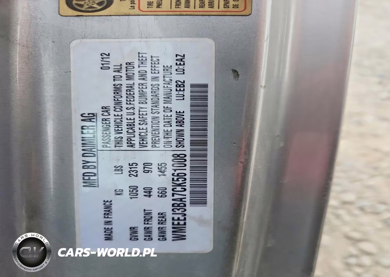 2012 Smart Fortwo Pure VIN:WMEEJ3BA7CK561008 - 12