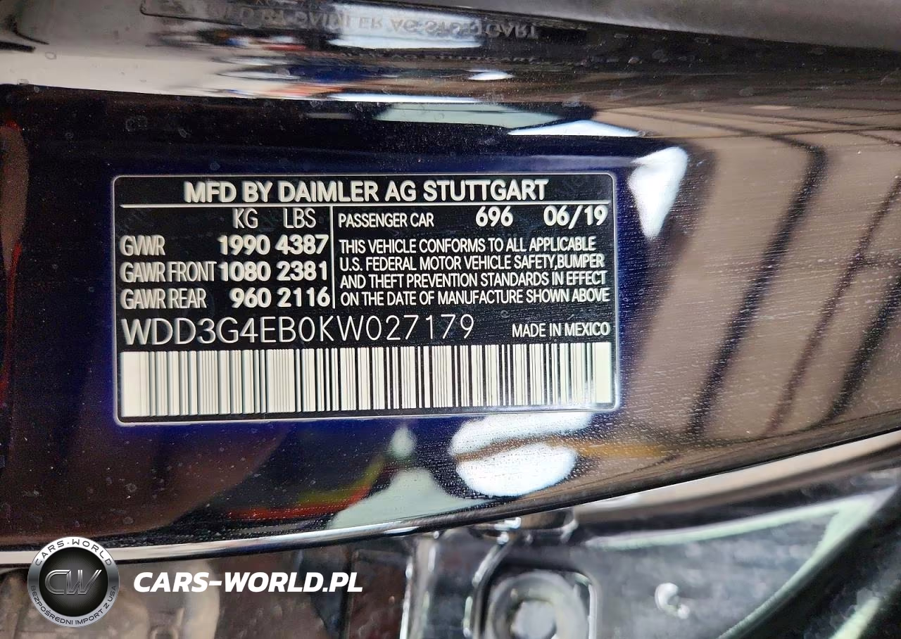 2019 Mercedes-Benz A 220 VIN:WDD3G4EB0KW027179 - 12