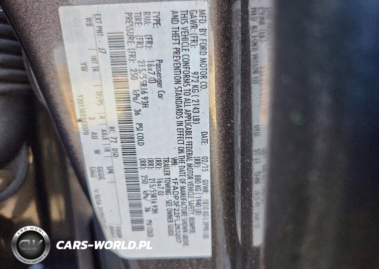 2015 Ford Focus Se VIN:1FADP3F22FL263207 - 12