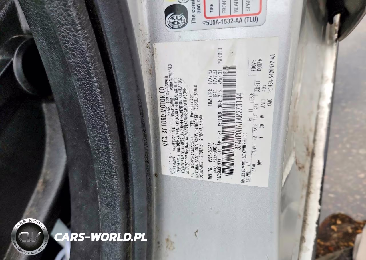 2010 Ford Fusion Se VIN:3FAHP0HA1AR273144 - 12