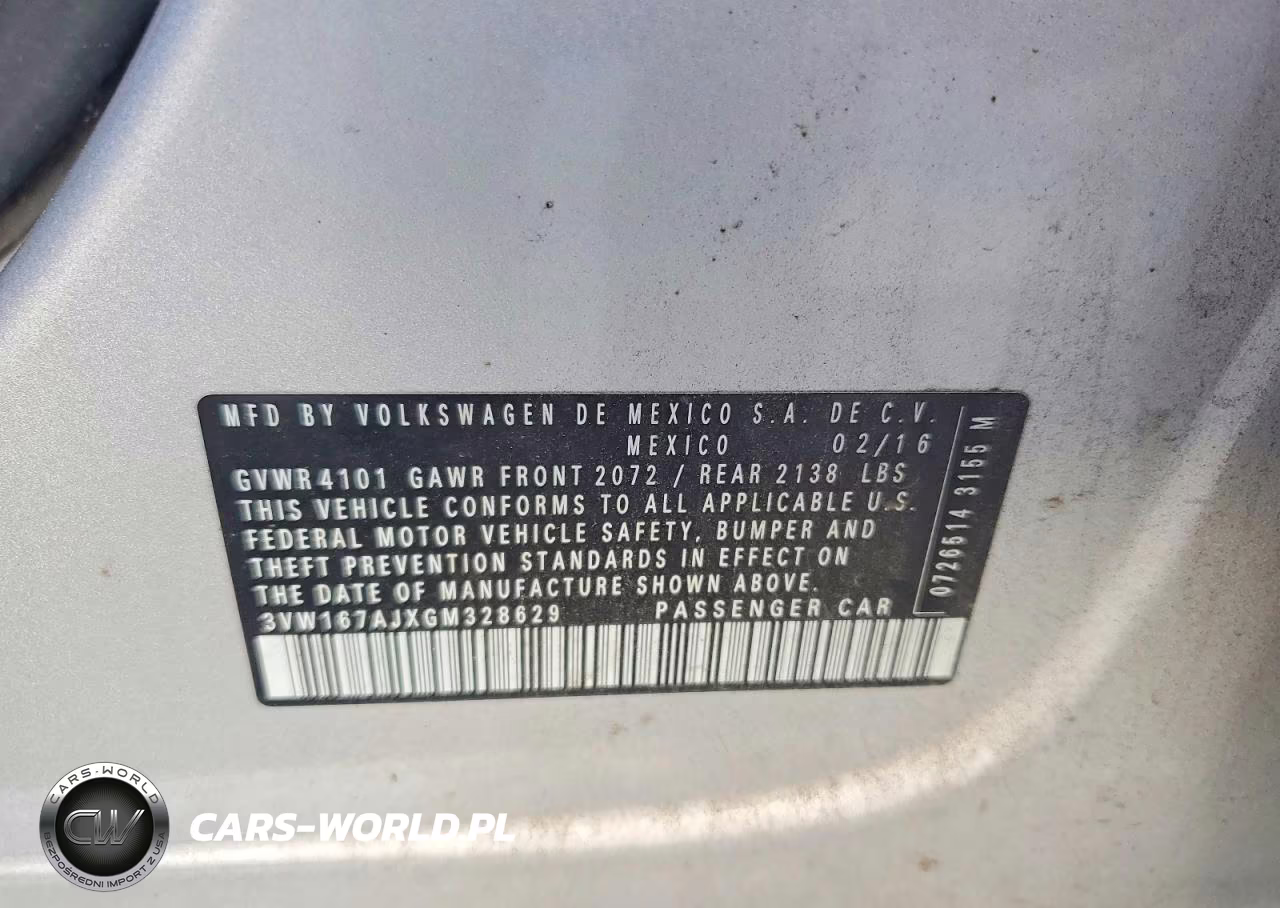 2016 Volkswagen Jetta S VIN:3VW167AJXGM328629 - 12