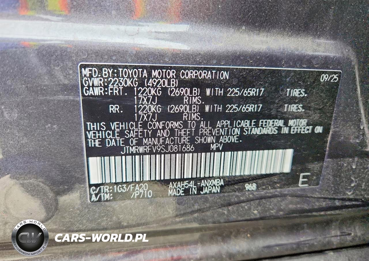 2025 Toyota Rav4 Hybrid Xle VIN:JTMRWRFV9SJ081686 - 13
