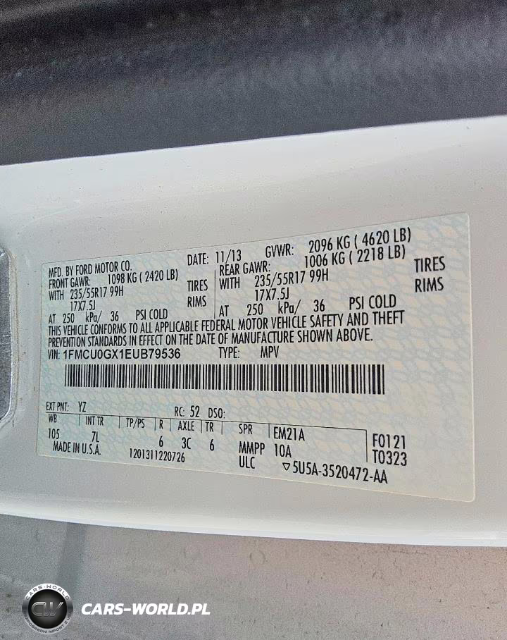 2014 Ford Escape Se VIN:1FMCU0GX1EUB79536 - 13