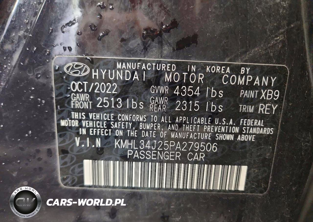 2023 Hyundai Sonata Limited VIN:KMHL34J25PA279506 - 12