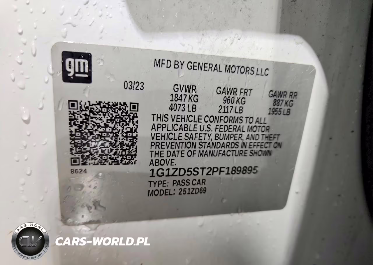 2023 Chevrolet Malibu Lt VIN:1G1ZD5ST2PF189895 - 12