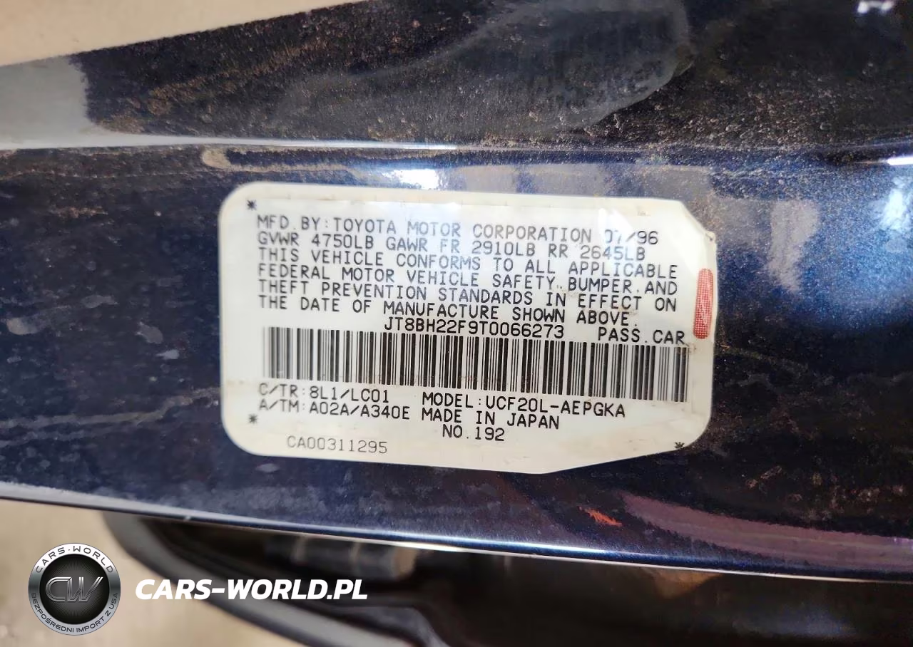 1996 Lexus Ls 400 VIN:JT8BH22F9T0066273 - 12