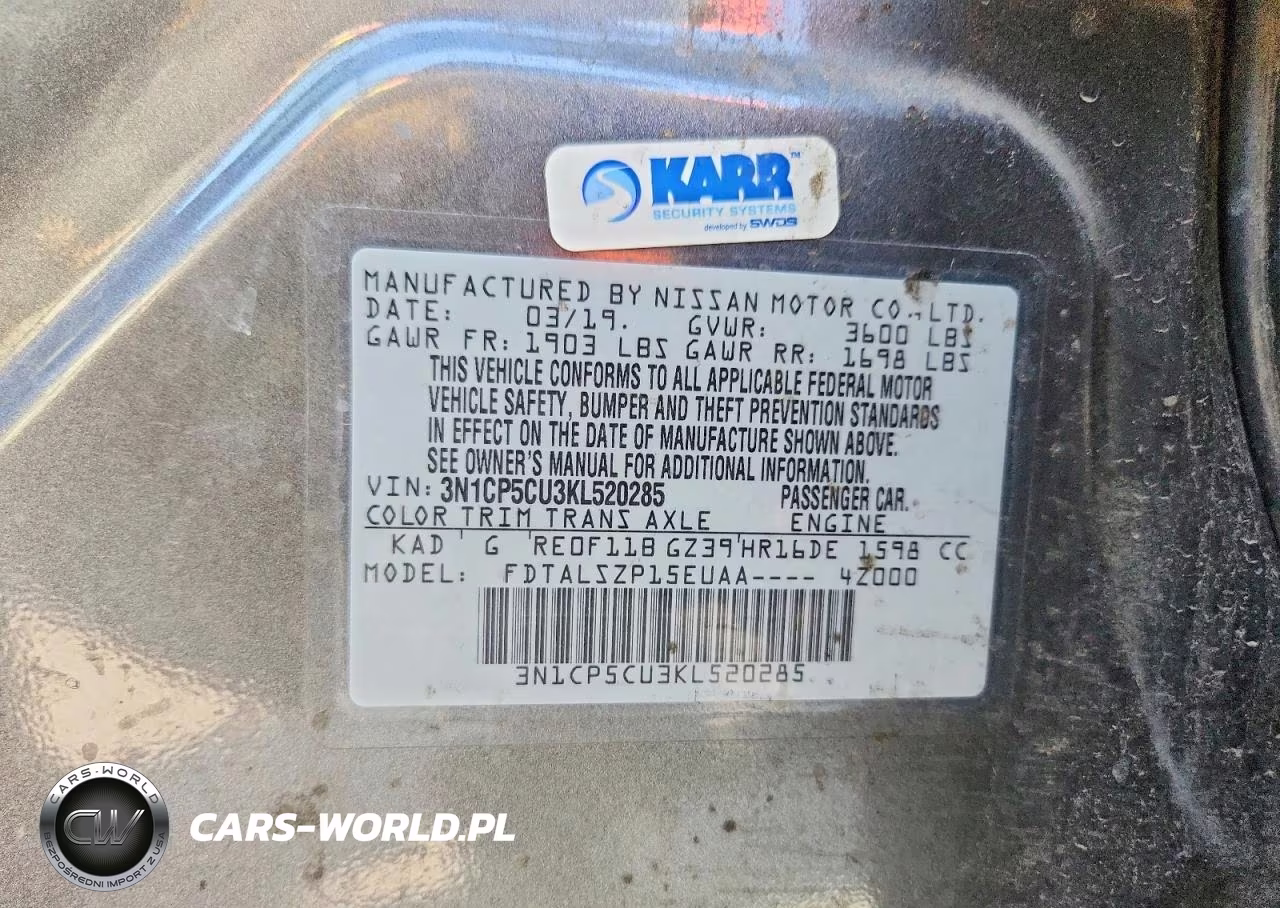 2019 Nissan Kicks Sv VIN:3N1CP5CU3KL520285 - 13