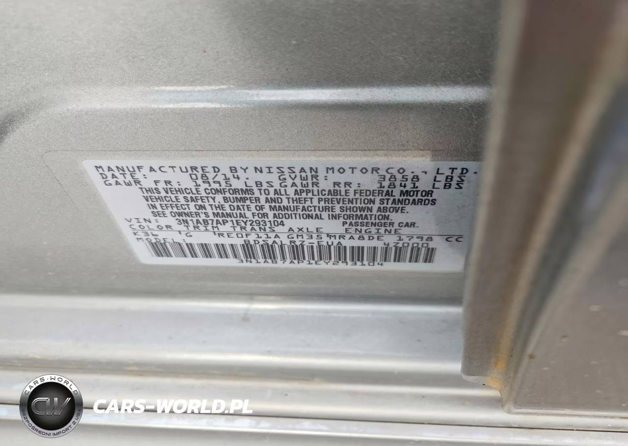 2014 Nissan Sentra Sr VIN:3N1AB7AP1EY293104 - 12