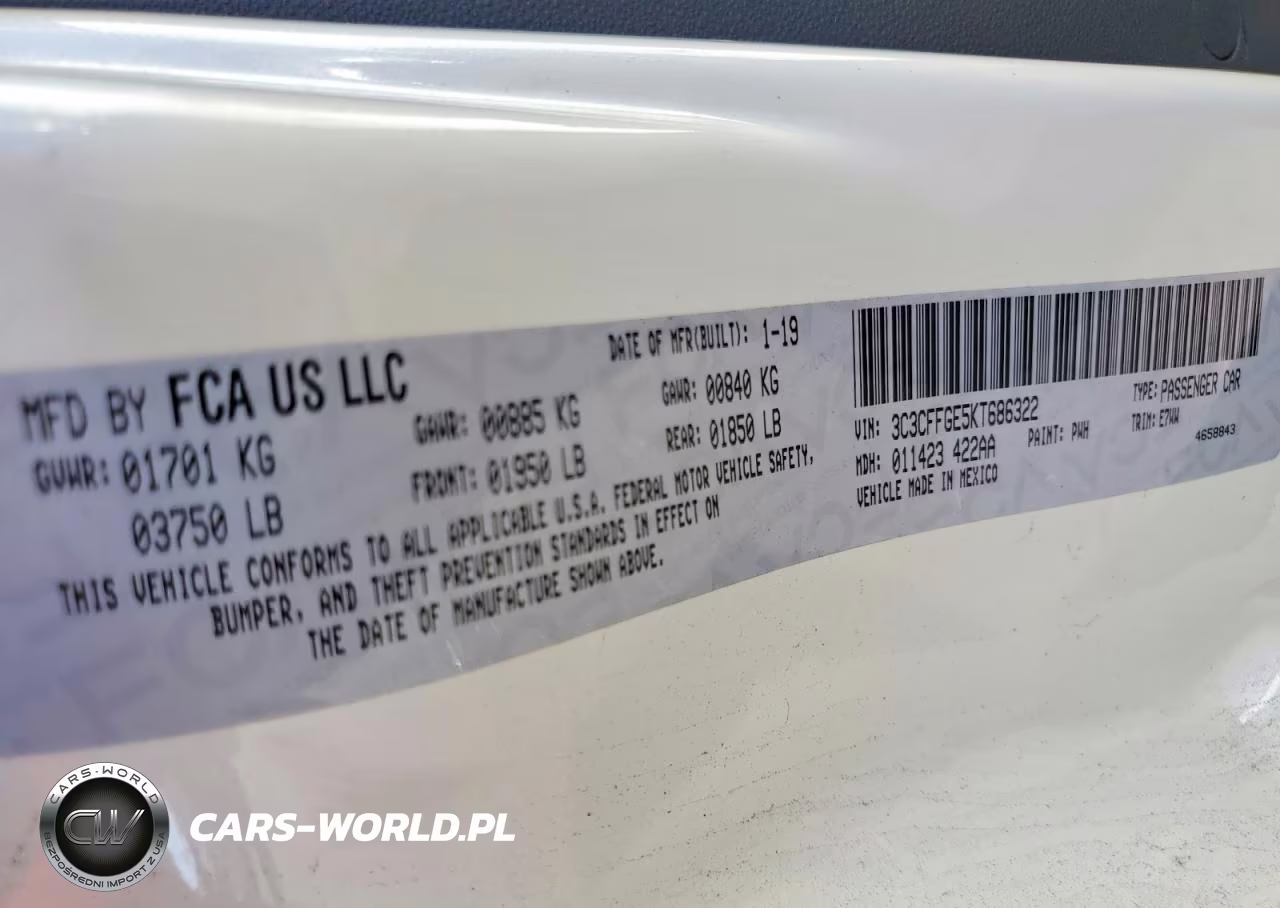 2019 Fiat 500 Electric VIN:3C3CFFGE5KT686322 - 12