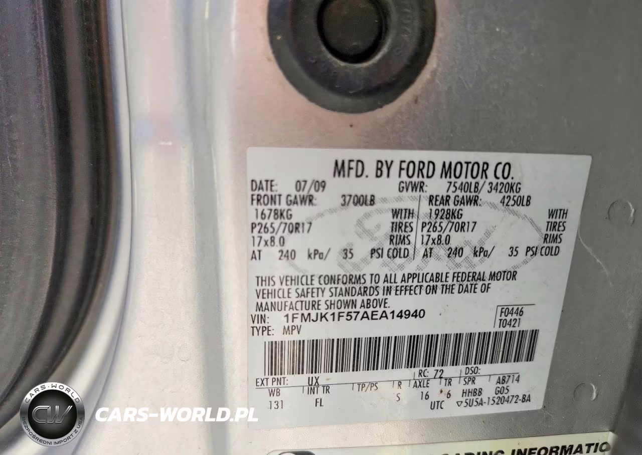 2010 Ford Expedition El Xlt VIN:1FMJK1F57AEA14940 - 13